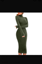 Load image into Gallery viewer, Fashion Clothing Women Lady Solid Dress Women Long Plain Sleeve Sheath Sexy Dress Stretchy Party Night Spring Autumn Dress