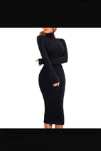 Load image into Gallery viewer, Fashion Clothing Women Lady Solid Dress Women Long Plain Sleeve Sheath Sexy Dress Stretchy Party Night Spring Autumn Dress