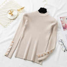 Load image into Gallery viewer, Autumn Women Long Sleeve Pure Slim Sweater