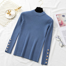 Load image into Gallery viewer, Autumn Women Long Sleeve Pure Slim Sweater