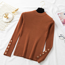 Load image into Gallery viewer, Autumn Women Long Sleeve Pure Slim Sweater