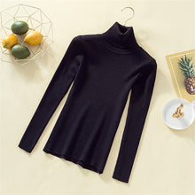 Load image into Gallery viewer, Knit Sweater Women Turtleneck Casual Pure Cashmere Pullover