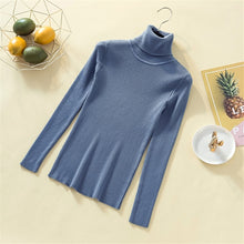 Load image into Gallery viewer, Knit Sweater Women Turtleneck Casual Pure Cashmere Pullover