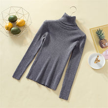 Load image into Gallery viewer, Knit Sweater Women Turtleneck Casual Pure Cashmere Pullover