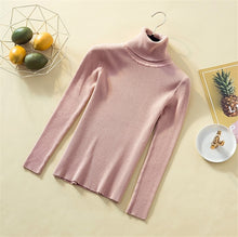 Load image into Gallery viewer, Knit Sweater Women Turtleneck Casual Pure Cashmere Pullover