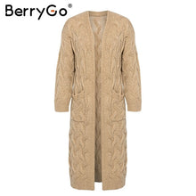 Load image into Gallery viewer, BerryGo Vintage mohair long cardigan