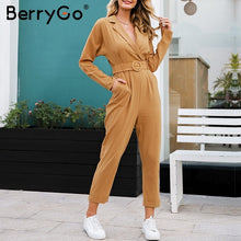 Load image into Gallery viewer, Casual cargo cotton female jumpsuits
