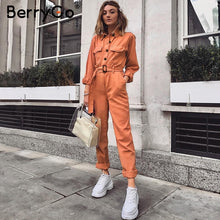 Load image into Gallery viewer, Casual cargo cotton female jumpsuits