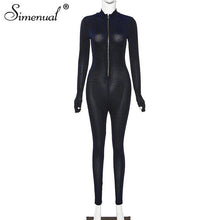 Load image into Gallery viewer, Simenual Glitter Silk Striped Fitness Womens Jumpsuit