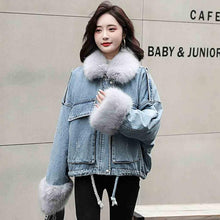Load image into Gallery viewer, Fashion Korean Thicken Women Jeans Jacket
