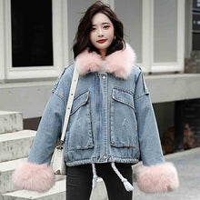 Load image into Gallery viewer, Fashion Korean Thicken Women Jeans Jacket