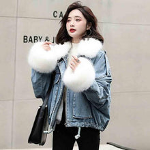 Load image into Gallery viewer, Fashion Korean Thicken Women Jeans Jacket