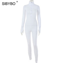 Load image into Gallery viewer, Spring Turtleneck Skinny Casual Jumpsuit