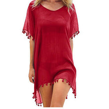 Load image into Gallery viewer, New Chiffon Tassels Beach Wear Women Swimsuit